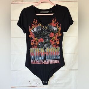 Harley-Davidson Black Ribbed Top